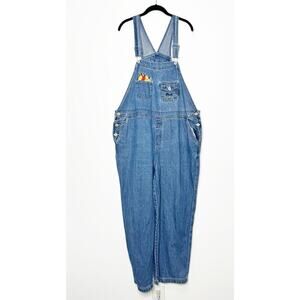 Vintage Disney Pooh & Friends Overalls Denim Jean Bib 90s Y2K Women’s Size 18